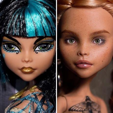 Olga Kamenetskaya, una artista ucraniana borra el maquillaje de las muñecas y las hace casi reales