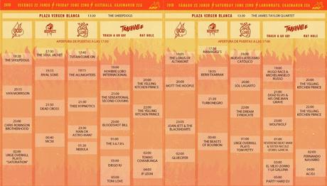 Horarios del Azkena Rock Festival 2018 Horarios del Azkena Rock Festival 2018