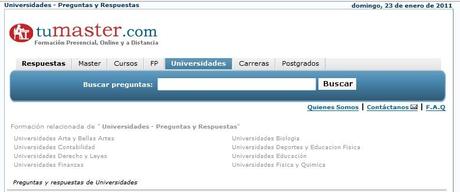 Tumaster.com buscador de Masters, cursos, oposiciones y becas