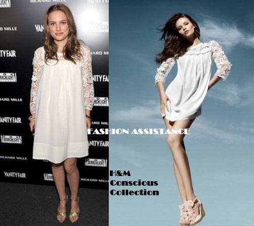 Celebrities que llevan firmas low-cost: Natalie Portman con un vestido de H&M; de 36 euros