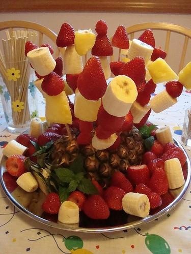 Brochetas de frutas Brochetas de frutas