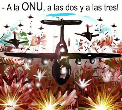 Gadafi se compara con Franco y la ONU se alía con los insurgentes.