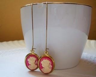 PENDIENTES CAMAFEOS ROSA