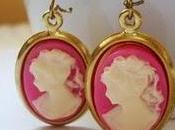 Pendientes camafeos rosa