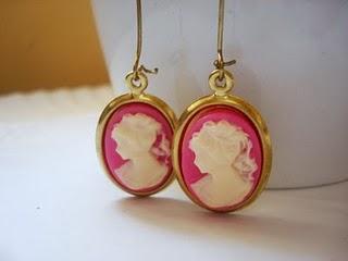 PENDIENTES CAMAFEOS ROSA
