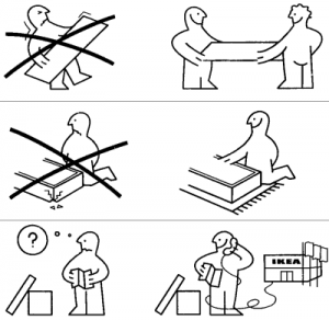 Ikea son los siguientes. Montaras una estantería Billy con tutorial. 