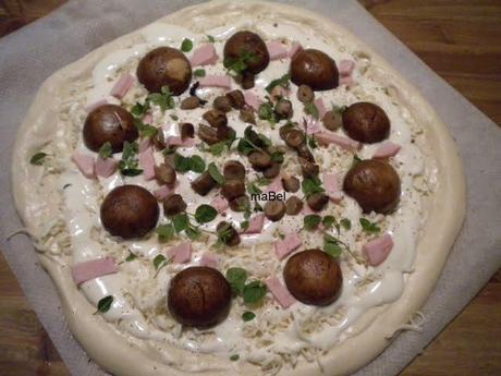 Pizza de champiñones