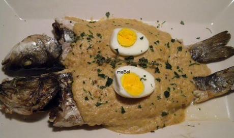 Pescado al horno con 2 huevos