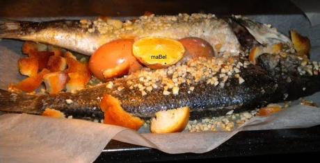 Pescado al horno con 2 huevos