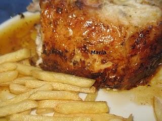 Pollo al horno a las finas hierbas