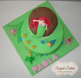 Cumple Paola - Tarta Sirenita y Cupcakes Animalitos