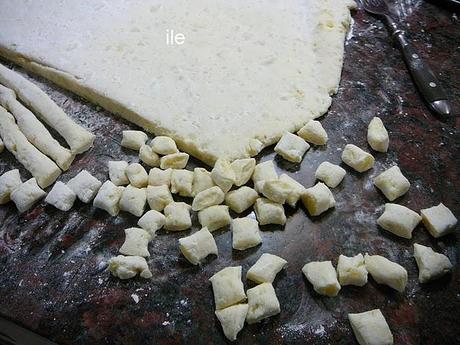 Ñoquis de papa con queso crema (Gnocchi)