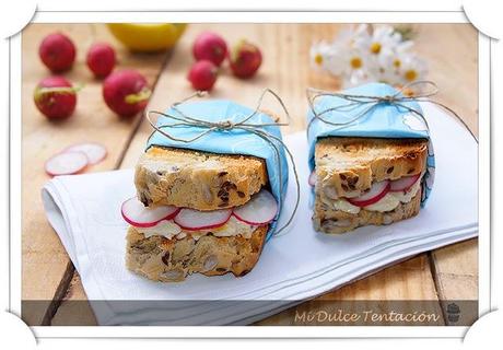 Bocadillo de Manzana y Queso - Pan de Semillas Variadas