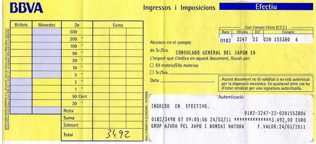 Entrega de donaciones “Ajuda pel Japó” al consulado de Japón de Barcelona