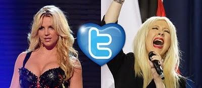 Spears y  Aguilera amigas en Twitter