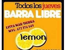 Todos Jueves Noche, Barra Libre Lemon Madrid