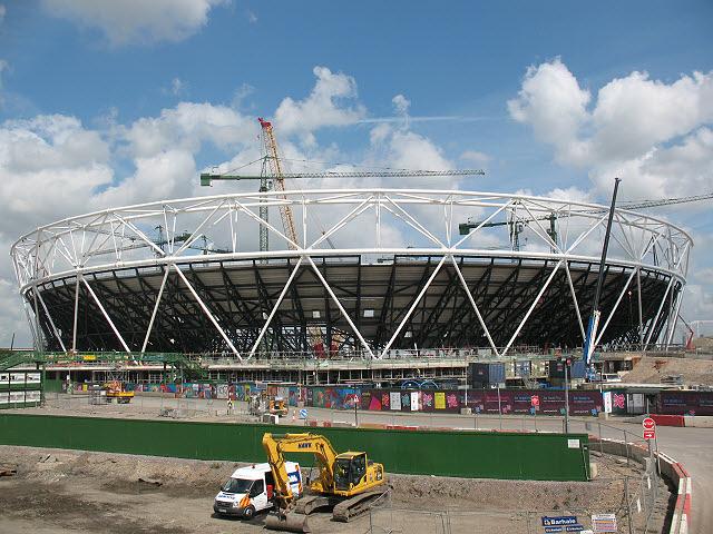 El estadio en construcción en mayo de 2009. Wikipedia