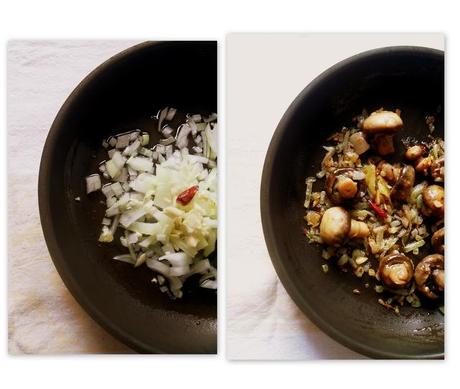 Lentejas con chorizo, champiñones y bacon