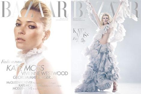 Kate Moss en portada de Harper's Bazaar UK y Vogue China, Mayo 2011