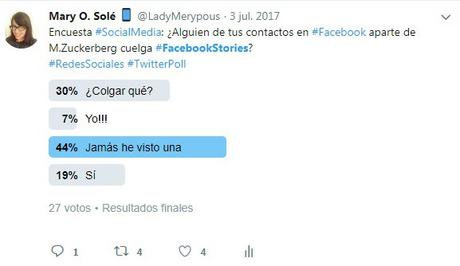 Facebook Stories encuesta en twitter