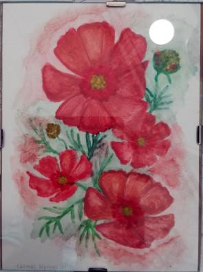 Flores en acuarela 12x20cm