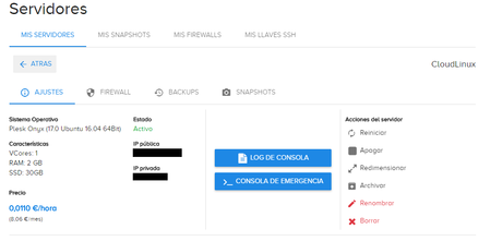 Probamos clouding.io VPS con posibilidad de facturación por horas. Probamos clouding.io VPS con posibilidad de facturación por horas.