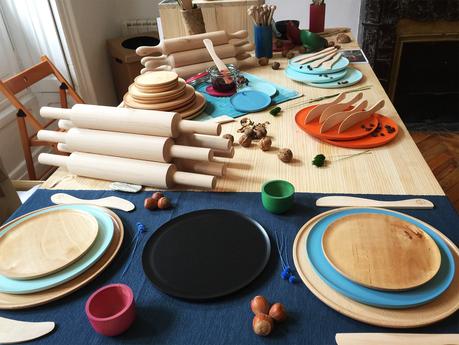 Porque tengo una casa pequeña que sino esos platos....... Stand de Atalanta Madera Pop Up Saberes y Sabores segunda edición
