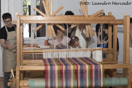 Me impresionó ver este espectacular telar en medio de la sala Pop Up Saberes y Sabores segunda edición
