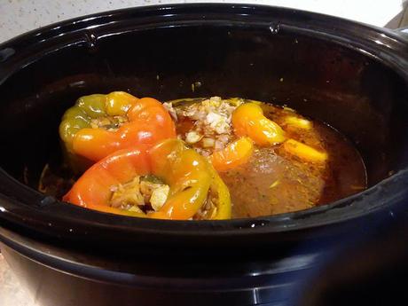 PIMIENTOS RELLENOS EN OLLA CROCK POT