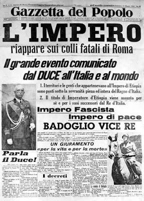 PASOS HACIA LA II GUERRA MUNDIAL (IV): ITALIA INVADE Y SE ANEXIONA ETIOPÍA