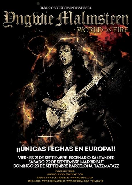 Conciertos de Yngwie Malmsteen en septiembre en Santander, Madrid y Barcelona Conciertos de Yngwie Malmsteen en septiembre en Santander, Madrid y Barcelona