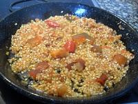 Arroz con boquerones y verduras