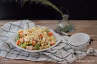 RECOPILATORIO DE MIS RECETAS EN #ASALTABLOGS Ensalada de espirales con aguacate y surimis