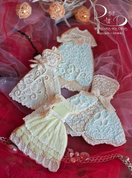 GALLETAS DE VESTIDOS DE ENCAJE Y RECETA DE GALLETAS INTEGRALES