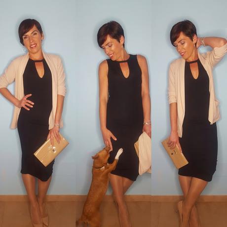 outfit vestido y chaqueta fluida