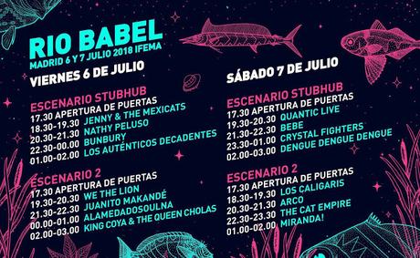 Horarios del Festival Río Babel 2018