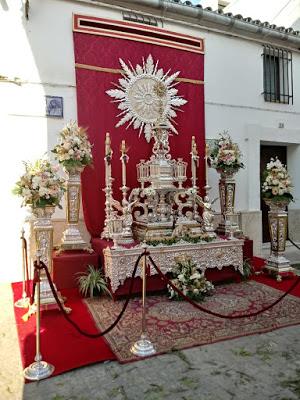 Participación en la procesión del Corpus Christi