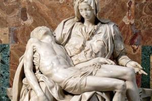 Escultura Miguel Angelo - Una madre y su hijo