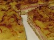 Tortilla patata rellena jamón queso