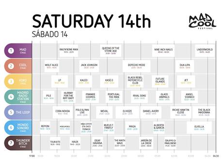 Horarios del Mad Cool Festival 2018