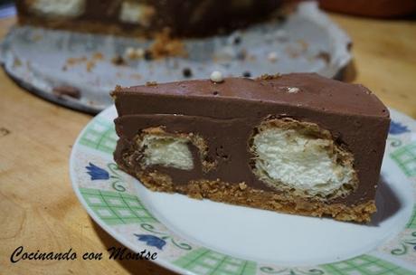 Tarta de chocolate y profiteroles