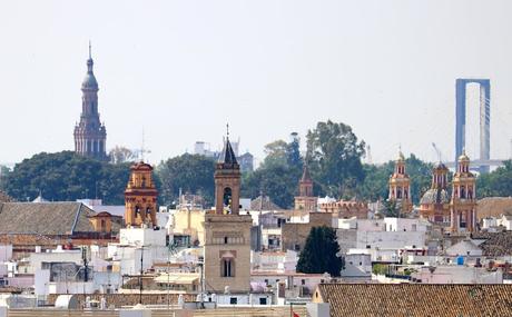 Vistas de Sevilla desde el Hospital Virgen Macarena.