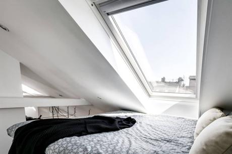 ventanas en el techo marmol blanco duplex pequeño diseño áticos dúplex decoración dúplex decoración blanco y negro   