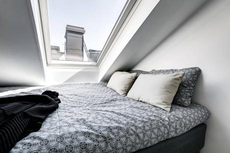 ventanas en el techo marmol blanco duplex pequeño diseño áticos dúplex decoración dúplex decoración blanco y negro   