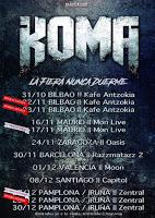 Conciertos de Koma en 2018