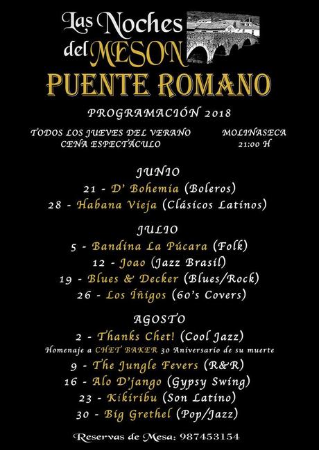 Vuelven las noches musicales del Mesón Puente Romano