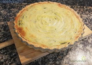 TARTA DE ESPAGUETIS Y ESPINACAS