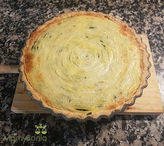 TARTA DE ESPAGUETIS Y ESPINACAS