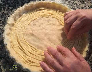 TARTA DE ESPAGUETIS Y ESPINACAS