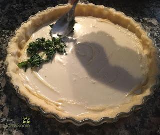 TARTA DE ESPAGUETIS Y ESPINACAS